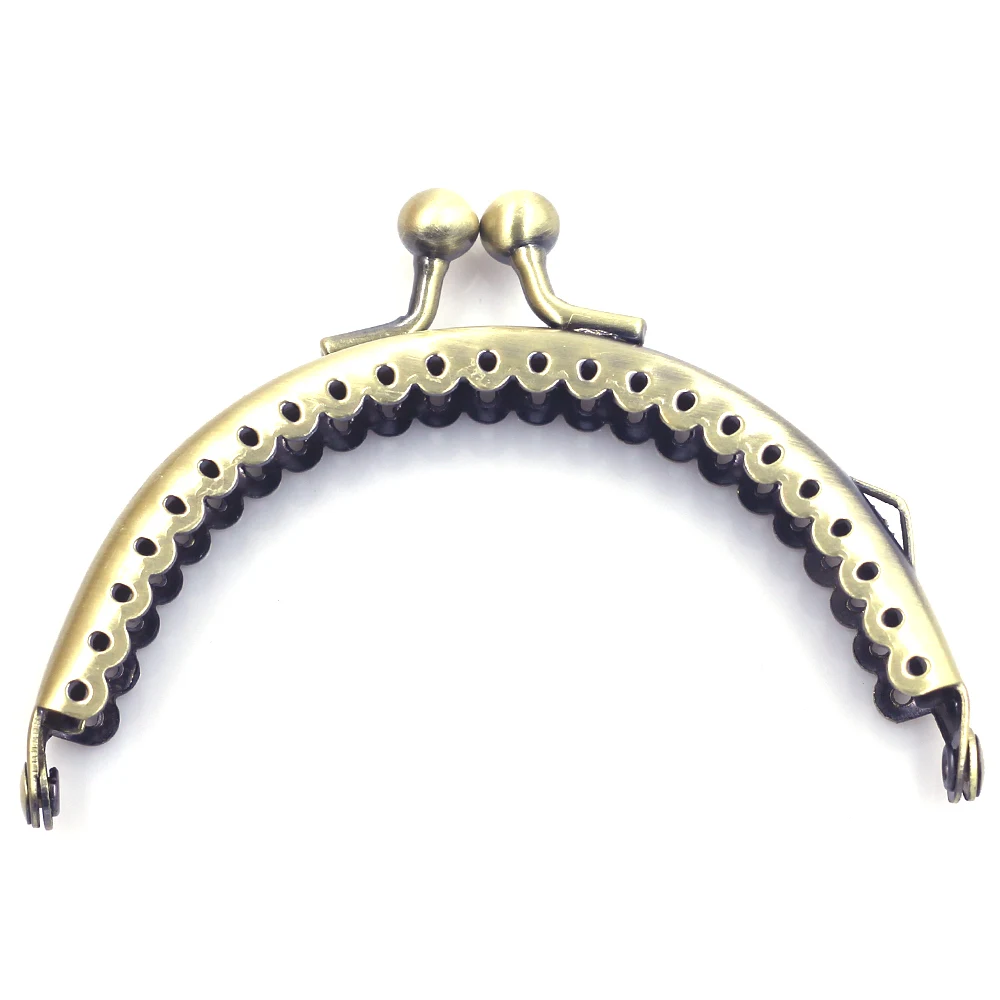 

20PCS 8.5cm Ruffled Arch Purse Frames Buckles Kiss Clasps Handbag Handles Lock Sewing Holes DIY Luggage Bag Accessories Hardware