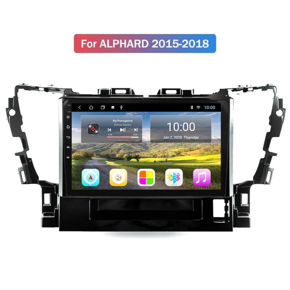 

Android 10.0 System Quard Core 2G+32G WIFI HD Screen 1024*600 Car GPS Nagavition For TOYOTA Alphard 2015-2018 Multimedia Radio
