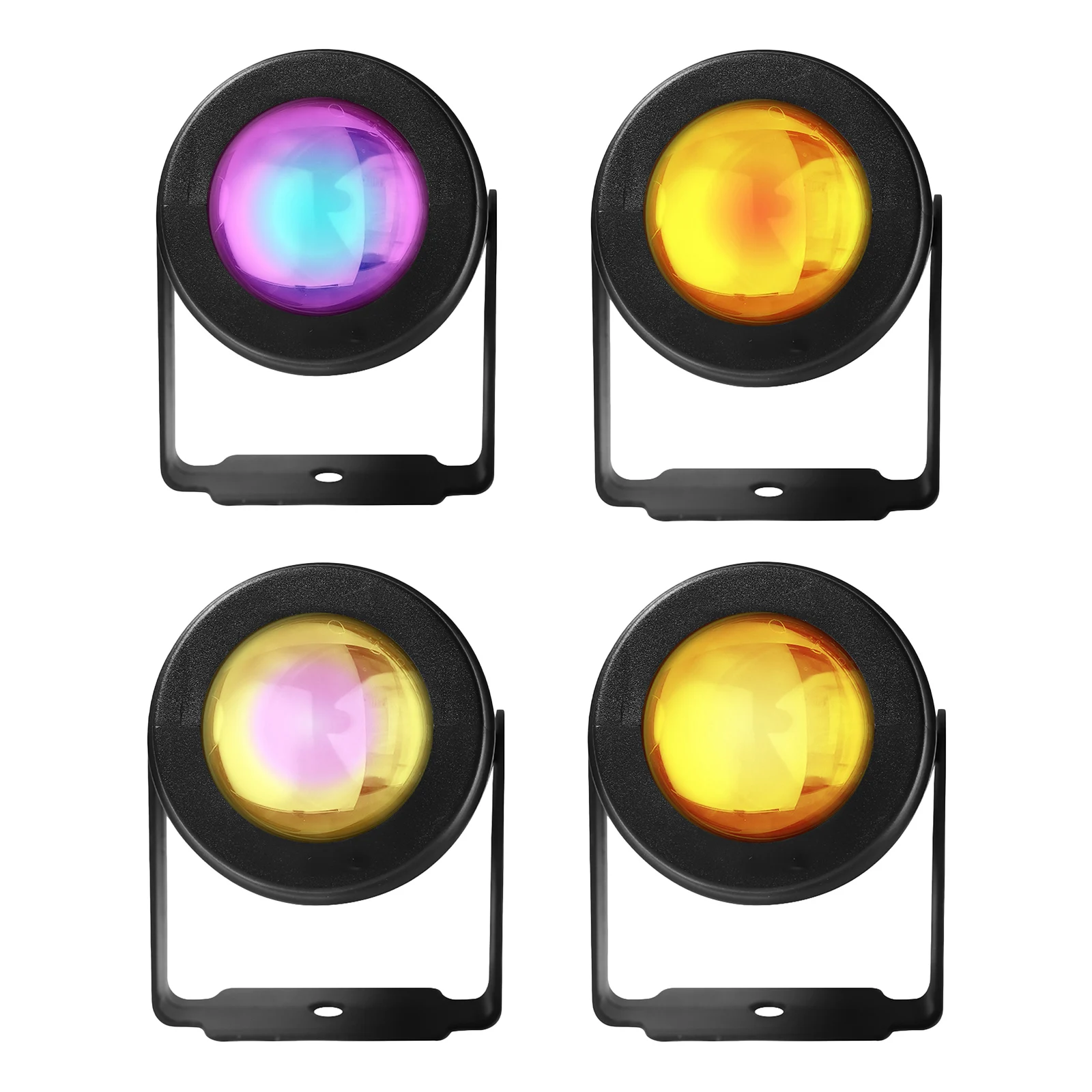 

Sunset Rainbow Projector Night Lights Usb Led Table Lamp Projection Led Lamps Bedroom Living Room Wall Decors Atmosphere Light