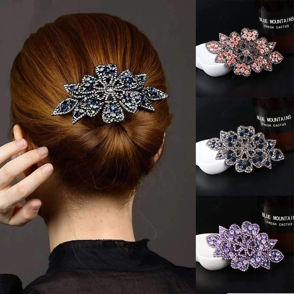 

1pc Rhinestones Girls Side Bangs Clip Korean Hair Clips Women Hair Accessories Pearl Barrette Hair Pins Spring Clip