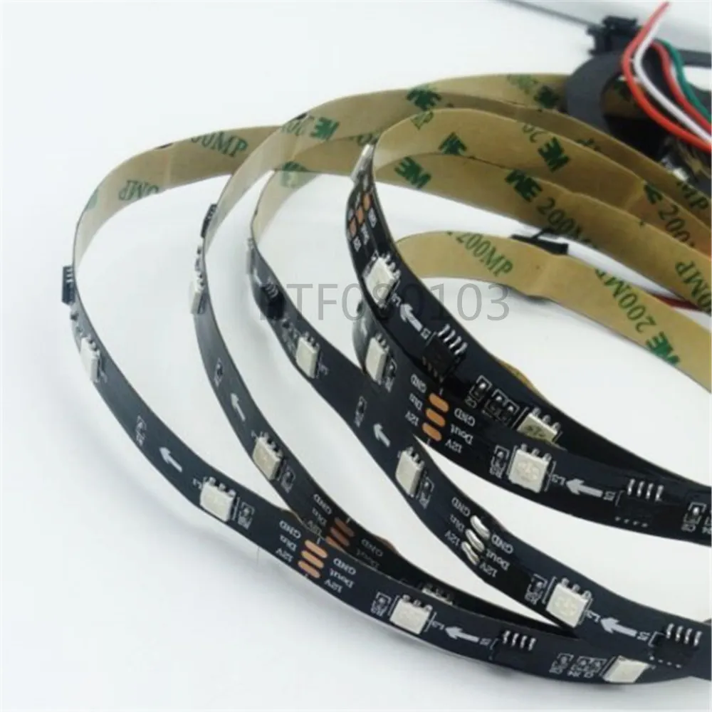 5 м/рулон DC12V ws2811 2811 ic 5050 SMD rgb полоса Адресуемая 30/48/60 светодиодов/м Светодиодная
