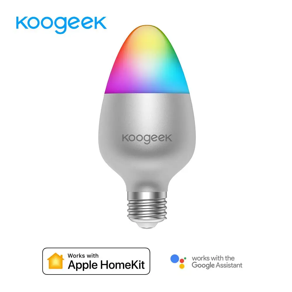 Koogeek E26 8 Вт Цвет с регулировкой яркости WiFi умный светодиодный светильник лампочка