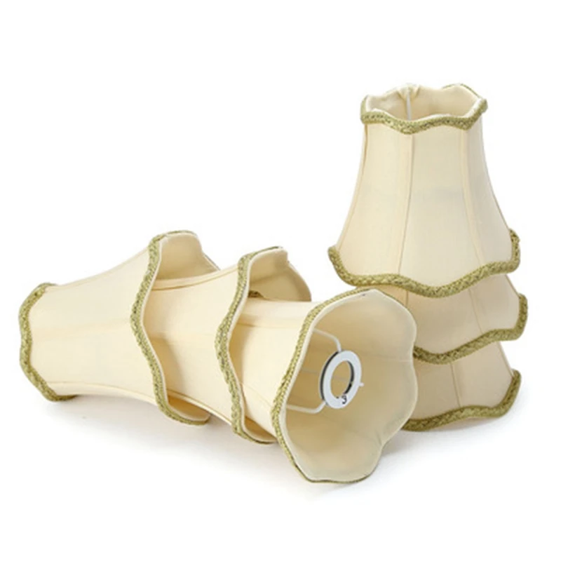 

Modern European Style Droplight Wall Lamp Candle Chandelier Lamp Shade 6 Pcs Set (Golden)