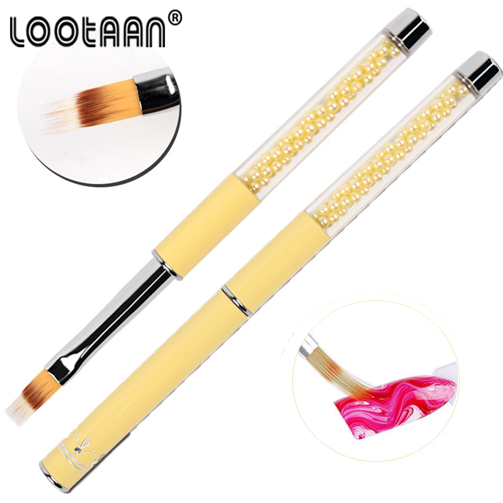1 шт. УФ-Гелевая Кисть для ногтей ручка с бахромой нейлоновая кисть волос Омбре