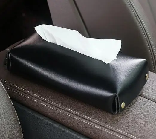 

Car 3 Colors Tissue Box Armrest Seat Back PU Leather Tissue Box Napkin Holder Tissue Holder Car Seat Box Auto Accessories