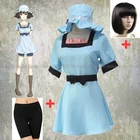 Костюм для косплея, Шиина маюри, синее платье со шляпой, для вечевечерние, ролевых игр, 2019, игровые платья