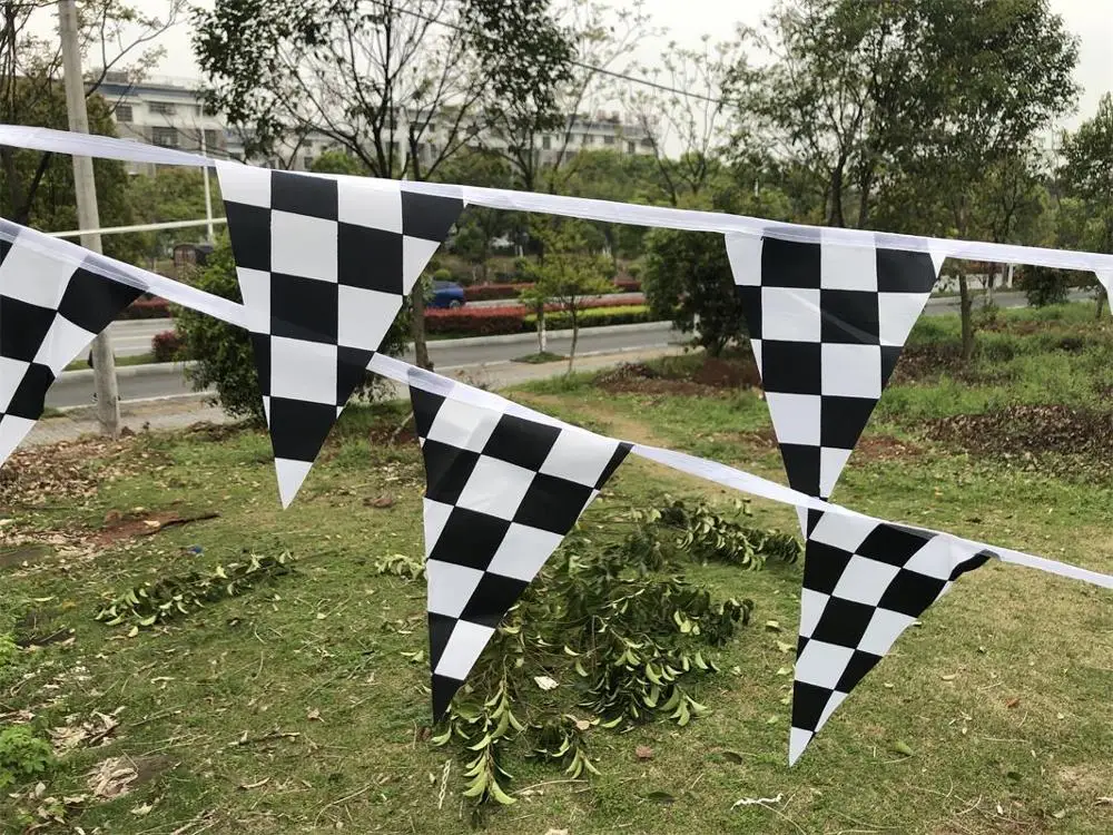 10 m 30 pieces/set14cx21cm squared race flag pennant banners for racing cars car party sporting events | Дом и сад