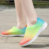 lightweight comfortable ladies casual sports shoes fashionable colorful mesh breathable sneakers outdoor yoga fitness sneakers
