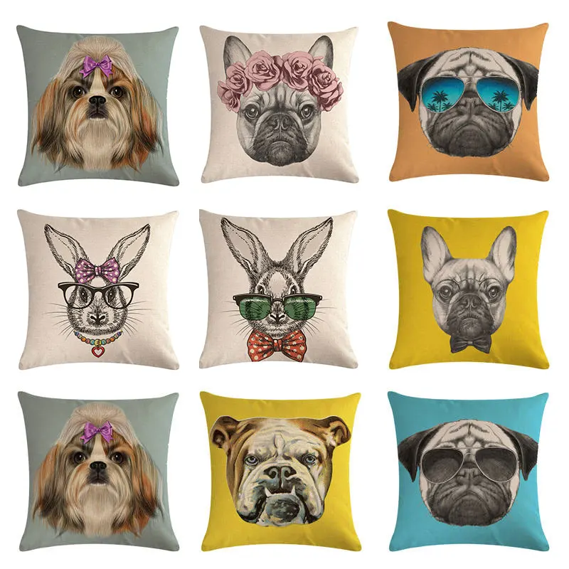 45x45 см наволочки для подушек с рисунком Бультерьера Бостон-терьер собак
