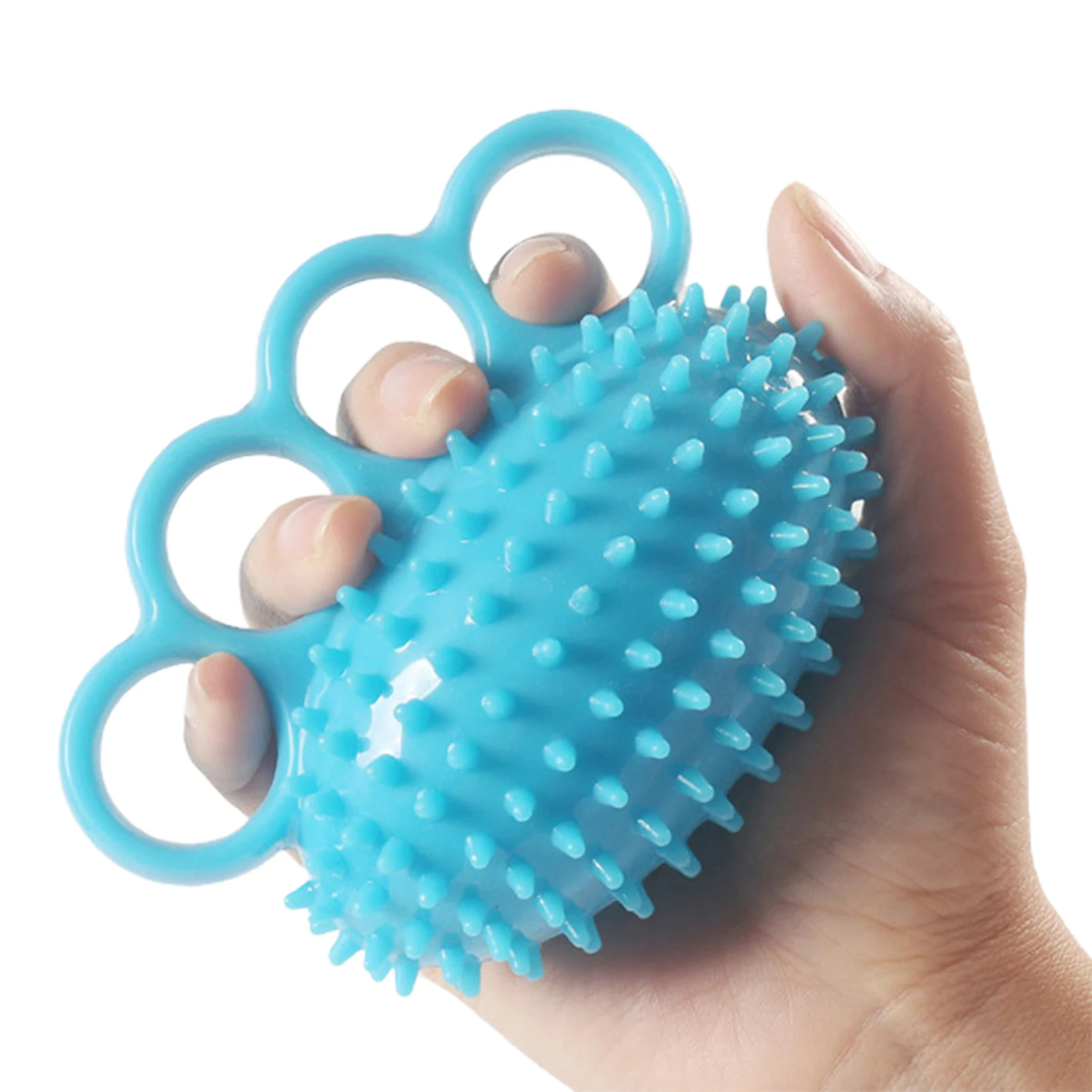 

Silicone Finger Grip Ball Massage Acupoint Rehabilitation Training Equipment Finger Strength Circle Grip Portable Fitness Ball