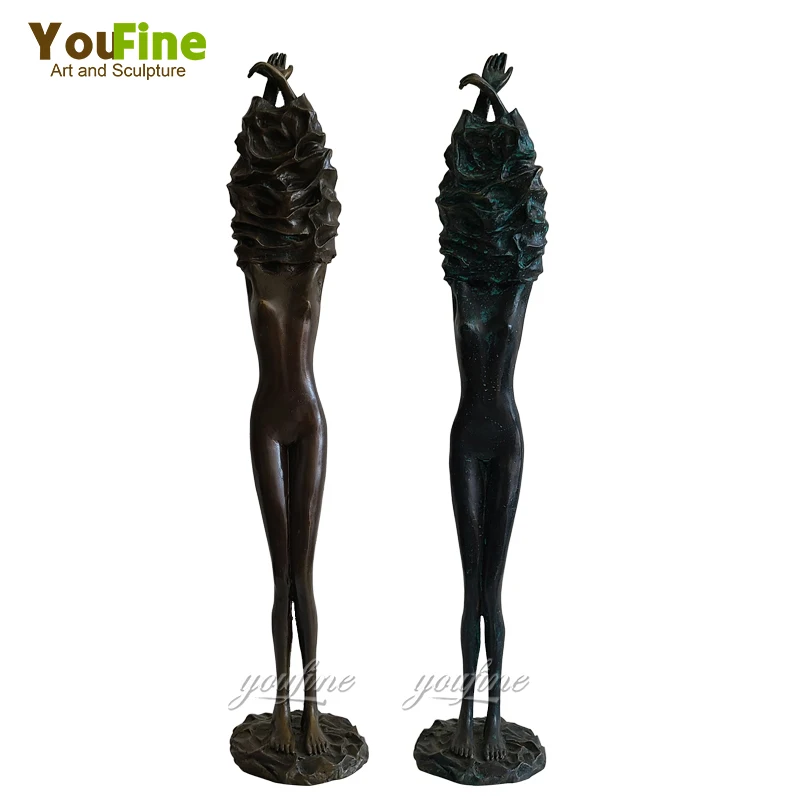 

Бронзовая статуя нюдовой девочки 62 см, статуя из натуральной бронзы Nudes, абстрактная бронзовая литейная поделка для домашнего декора, для от...