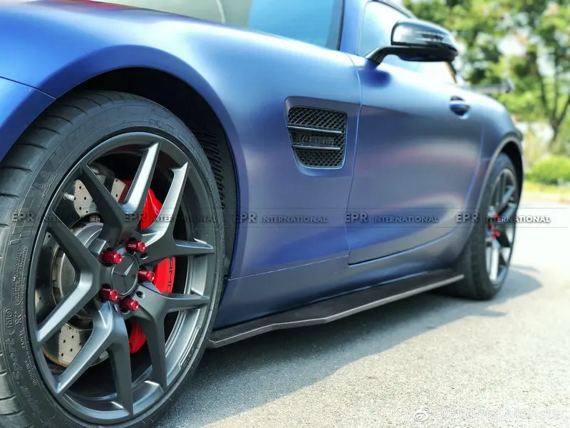 Карбоновая боковая юбка для AMG GT Ren стиль карбоновая боковая юбка комплект для удлинения тела тюнинг для AMG GT гоночная часть