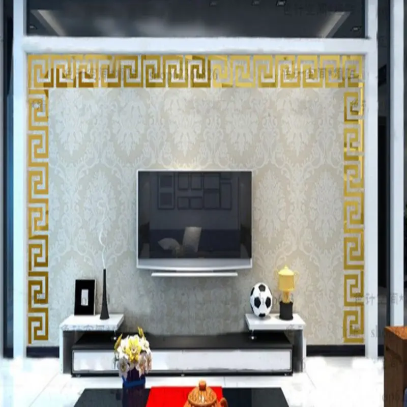 

Popular waist line mirror environmental protection acrylic wall paste background wall decoration crystal stereo mirror paste