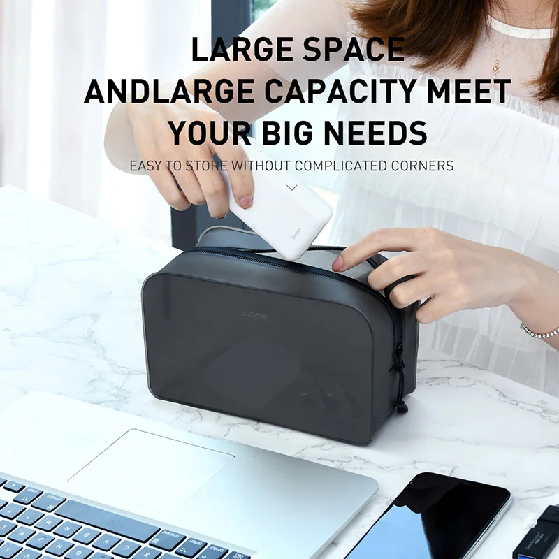 Сумка для кабеля Baseus путешествий портативный цифровой органайзер USB зарядного