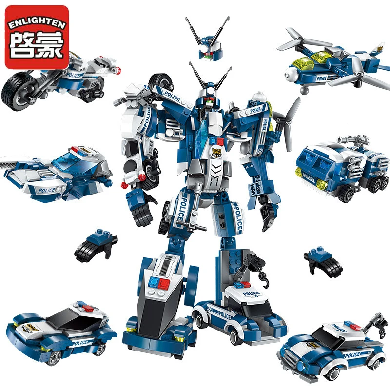 

ENLIGHTEN 643Pcs Military Army Airplane Destroyer Aircraft Carrier Weapon Model Building Blocks Sets Toys For Children
