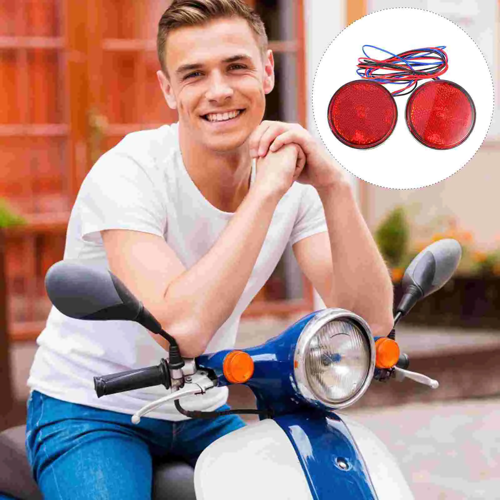 2 шт. светодиодный стоп-сигнал для мотоцикла, предупреждающий отражатель светильник задний фонарь