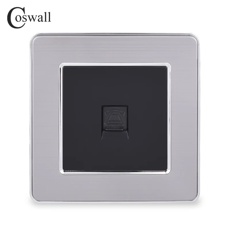 COSWALL 1 Gang RJ11 2 ядерный телефонный разъем Роскошная настенная розетка из