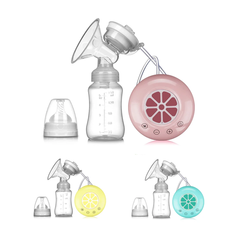 Bomba de leche autom&aacute;tica para beb&eacute;, extractor de leche el&eacute;ctrico de un solo biber&oacute;n, alimentaci&oacute;n por USB, sin BPA de lim&oacute;n, potente TY1004-0