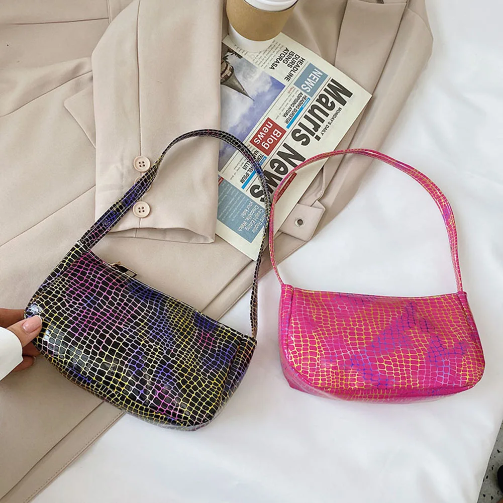 

Popular Simple Female Daily Bag Fashion Women PU Stone Pattern Handbag Solid Color Ladies Designer Underarm Bag
