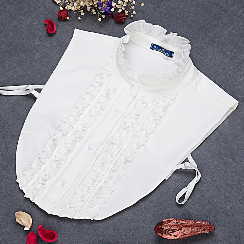 

Fashion 2022 White Fake Collar for Women Detachable Collars Lace False Collar Stand Removable Half Shirt Detachable Collars