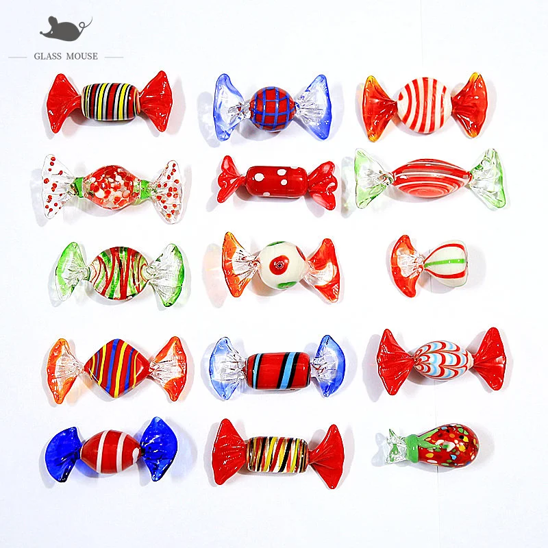 15 шт. винтажные красные стеклянные конфеты в муранском стиле украшение для дома