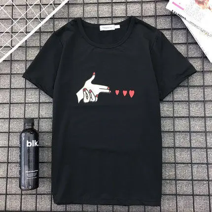 Женская футболка Harajuku Красная с коротким рукавом лето 2019 | одежда