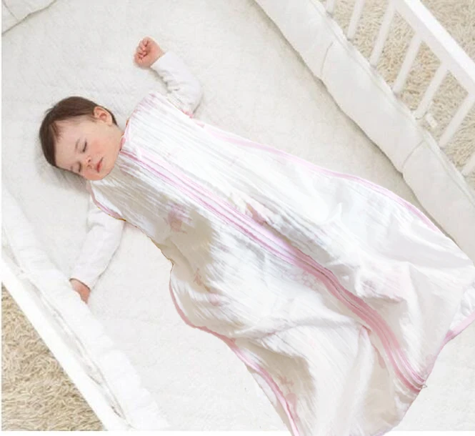 

100% Muslin Cotton Baby Thin Slumber Sleeping Bag Mod For Summer bedding Baby Saco De Dormir Para Bebe Sacks Sleepsacks