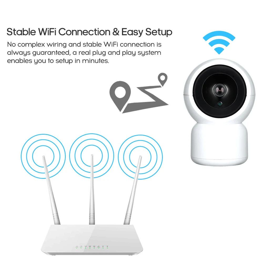 IP Камера 1080P WI FI Смарт Секьюрити наблюдения 360 градусов панорамный TF слот для