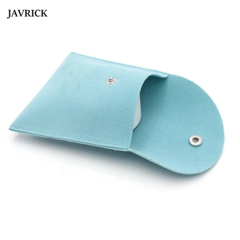 

50 шт., мягкий бархатный органайзер для ювелирных изделий, серьги, браслет, ожерелье, портативная упаковка для хранения, сумки с защелкой, пыл...