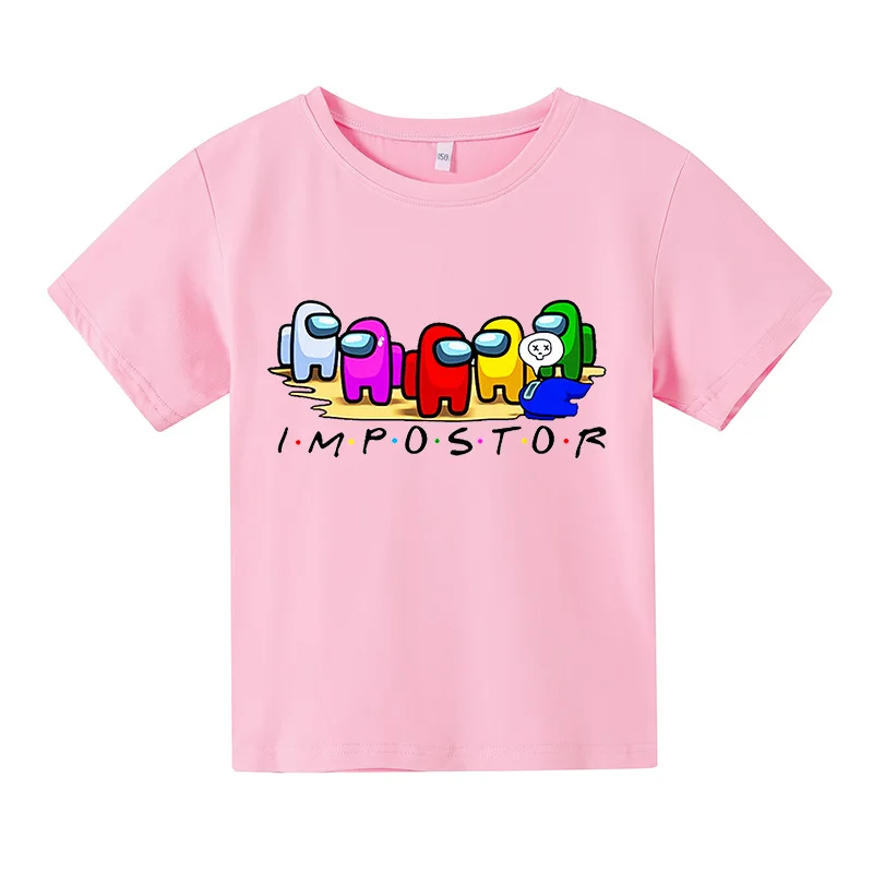 

children's clothing T-shirt game between us children's short sleeve T-shirt cute fashion street style 4t-14t fashion clothes