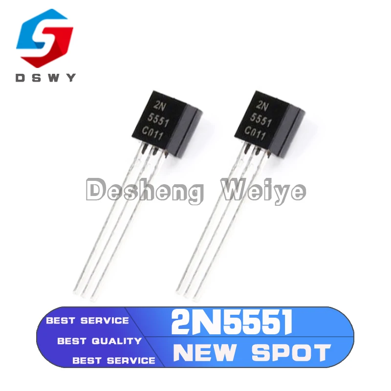 100 шт. 2N5551 2N5401 5551 5401 TO 92 (50 * + 50 2N5551) биполярные транзисторы TO92 BJT PNP Gen Pr Amp|Замыкатели|