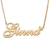 ginna name tag necklace personalized pendant jewelry gifts for mom daughter girl friend birthday christmas party present