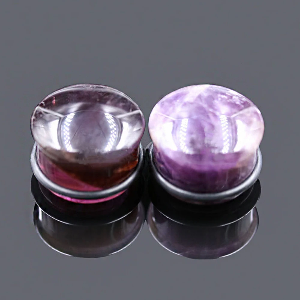 Горячая Распродажа 2 шт. модные туннели и затычки для ушей из натурального камня с