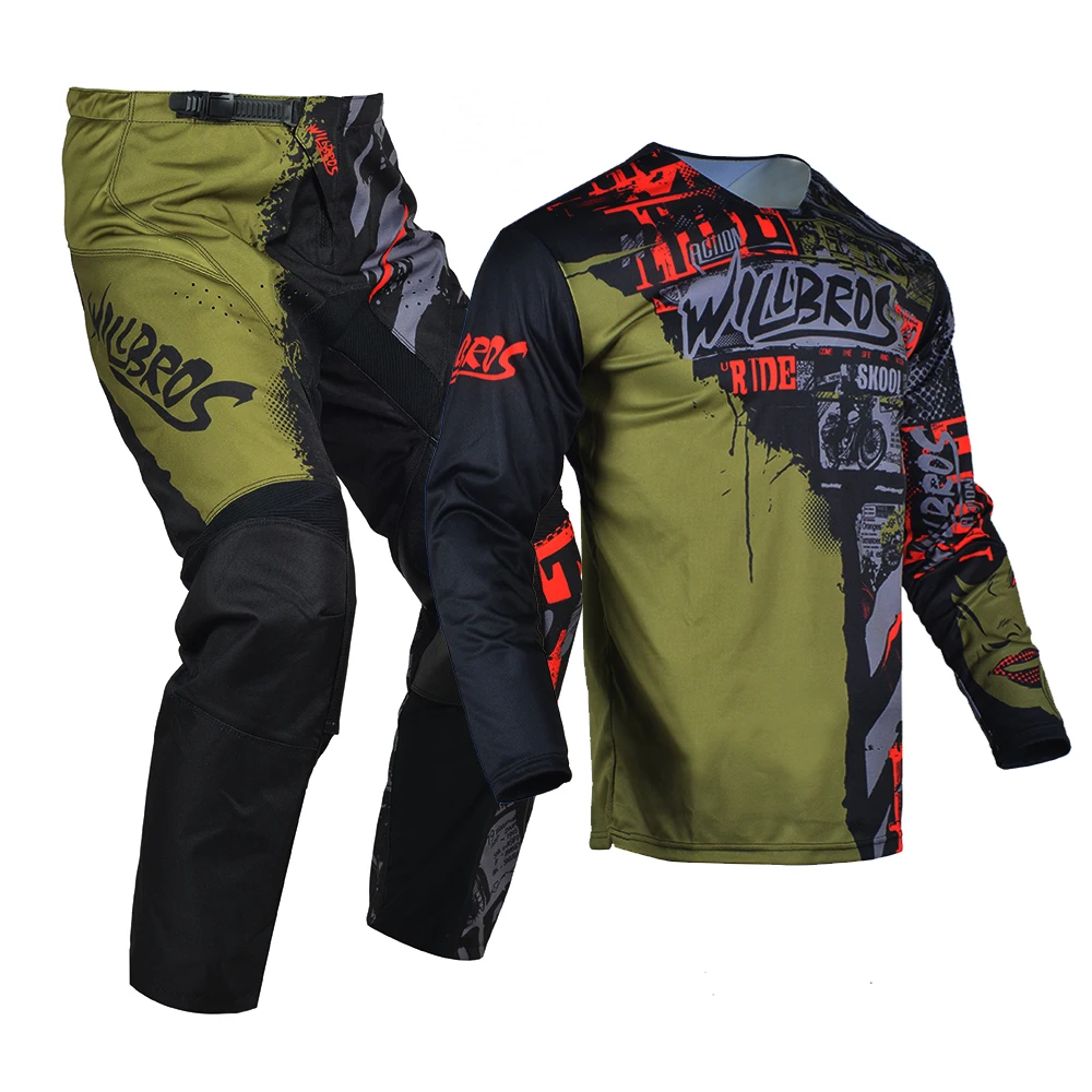 Молодежные Трикотажные брюки Willbros для детей комплект одежды мотокросса MX