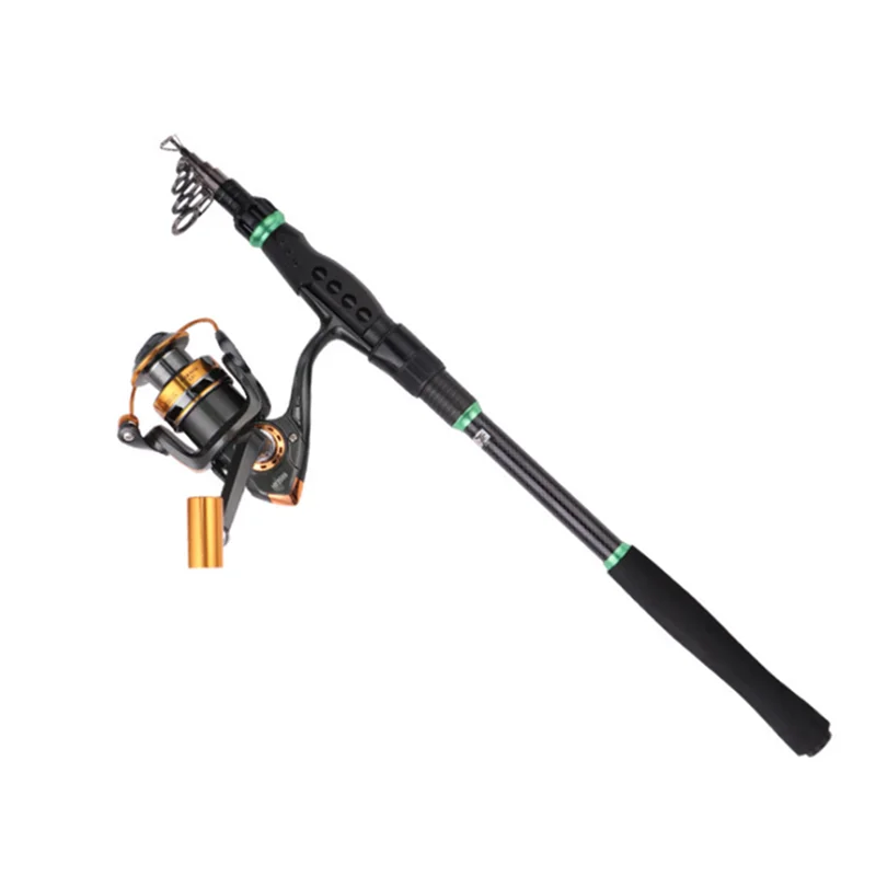 Super light hard carbon fiber fishing rod 1.8/2.1/2.4/2.7/3.0/3.6m Haihe fishing telescopic rotating ring fishing rod