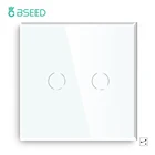 Сенсорный высветильник ель BSEED, настенный сенсорный выключатель с 123 клавишами, европейский стандарт, с закаленной кристальной панелью, синяя подсветсветильник, ВКЛ.ВЫКЛ.