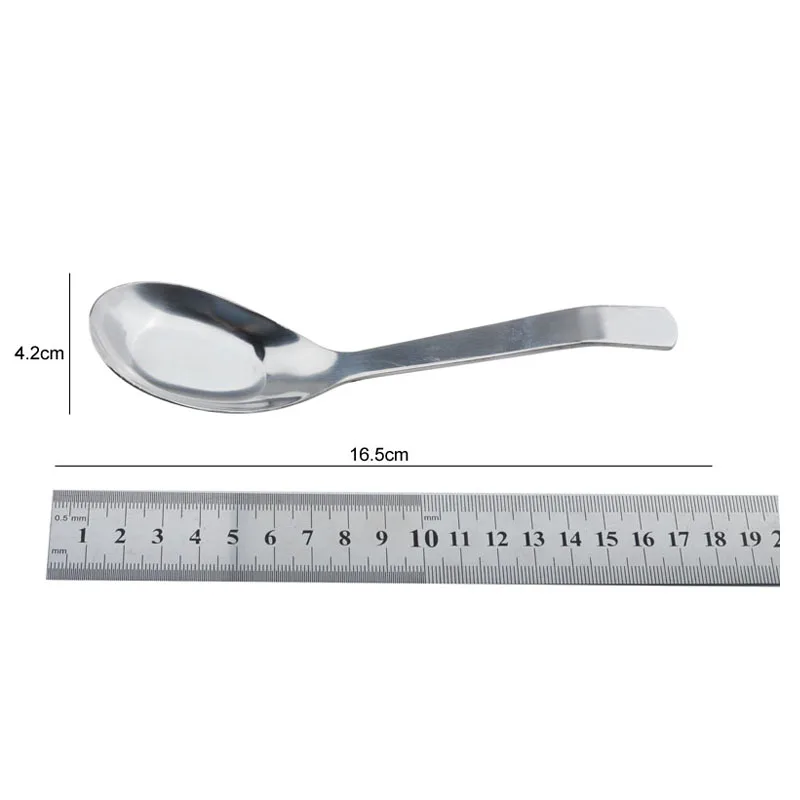 

QueenTime Flat Bottom Spoon Stainless Steel Soup Spoon Cutlery Tableware Flatware High Quality Dining Spoon Ladle Stiring Spoon