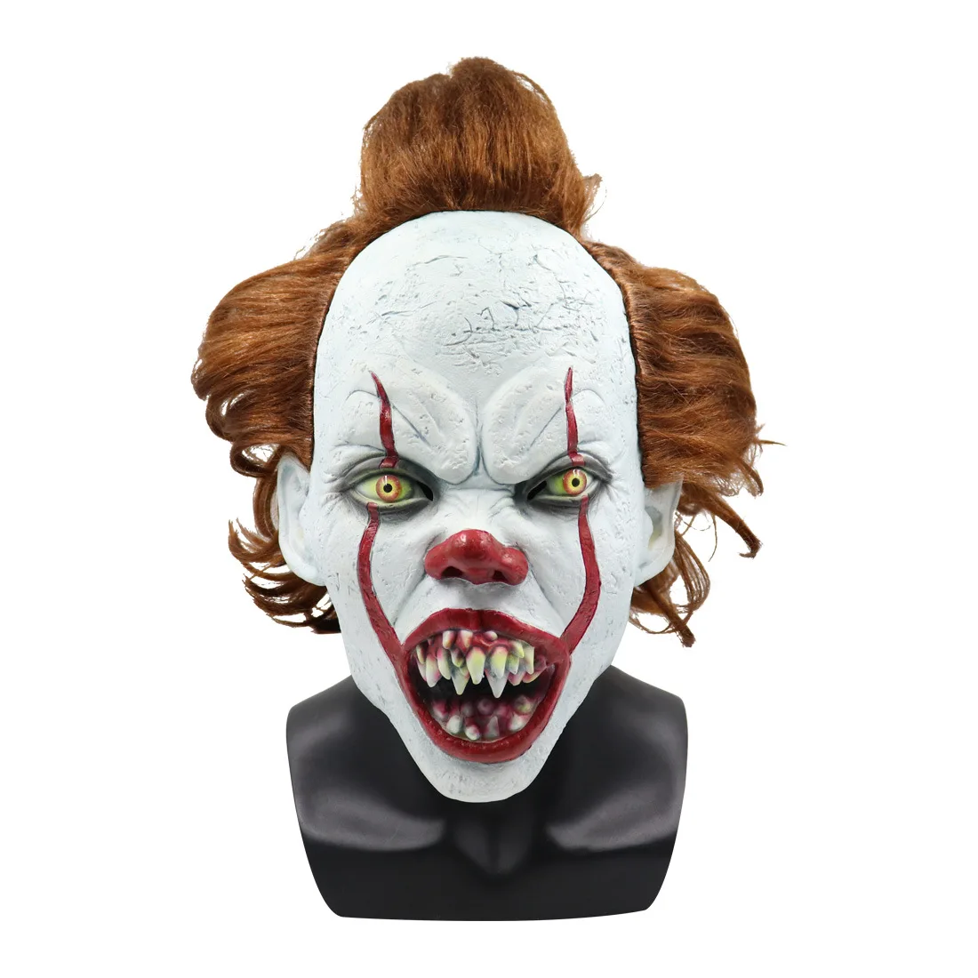 pennywise Mask 2 Джокер маска пеннивайза Stephen King It Chapter Two 2 ужас, Костюмированная вечеринка латексные маски шлем клоун Хэллоуин вечерние костюм, реквизит - Цвет: pennywise Mask 2