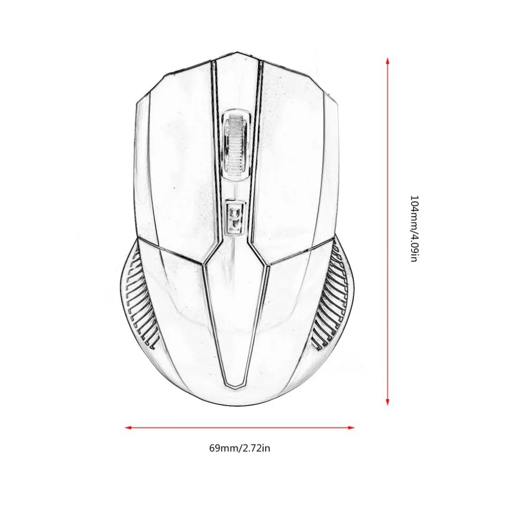 

2.4 GHz Wireless Optical Mouse Mice with Built-in USB 2.0 Receiver High Speed for PC Laptop Ergonomic Design Mouse Gamer Mouse
