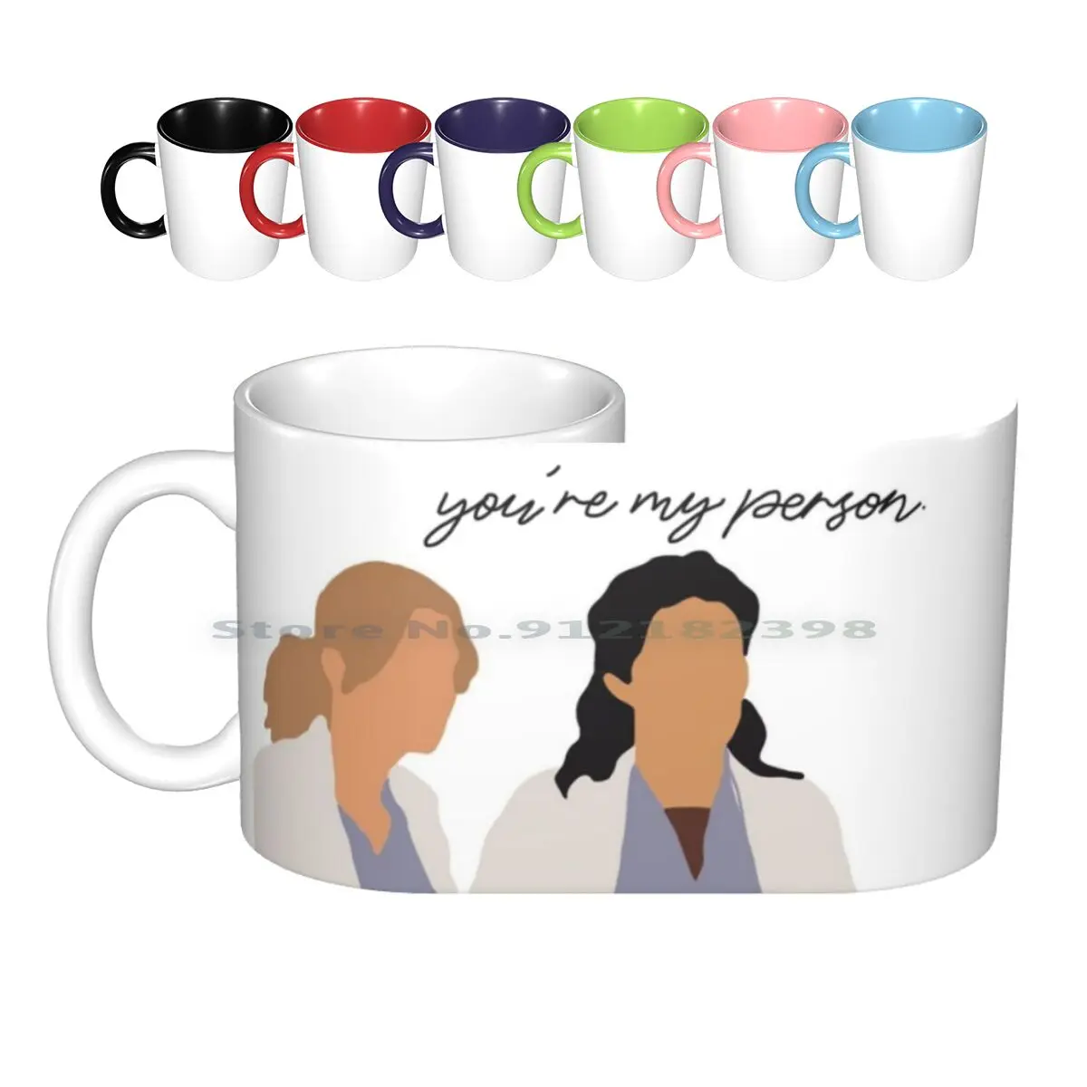 

You're My Person Ceramic Mugs Coffee Cups Milk Tea Mug Cristina Yang Meredith Grey Greys Anatomy Youre My Person Creative