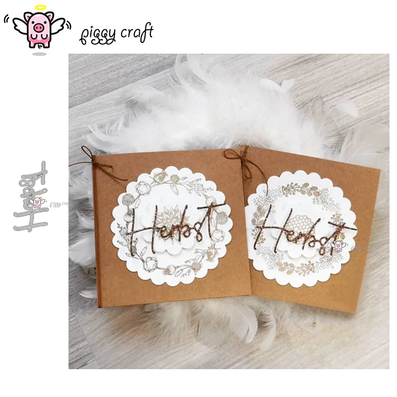 

Piggy Craft metal cutting dies cut die mold Letter decoration Scrapbook paper craft knife mould blade punch stencils dies
