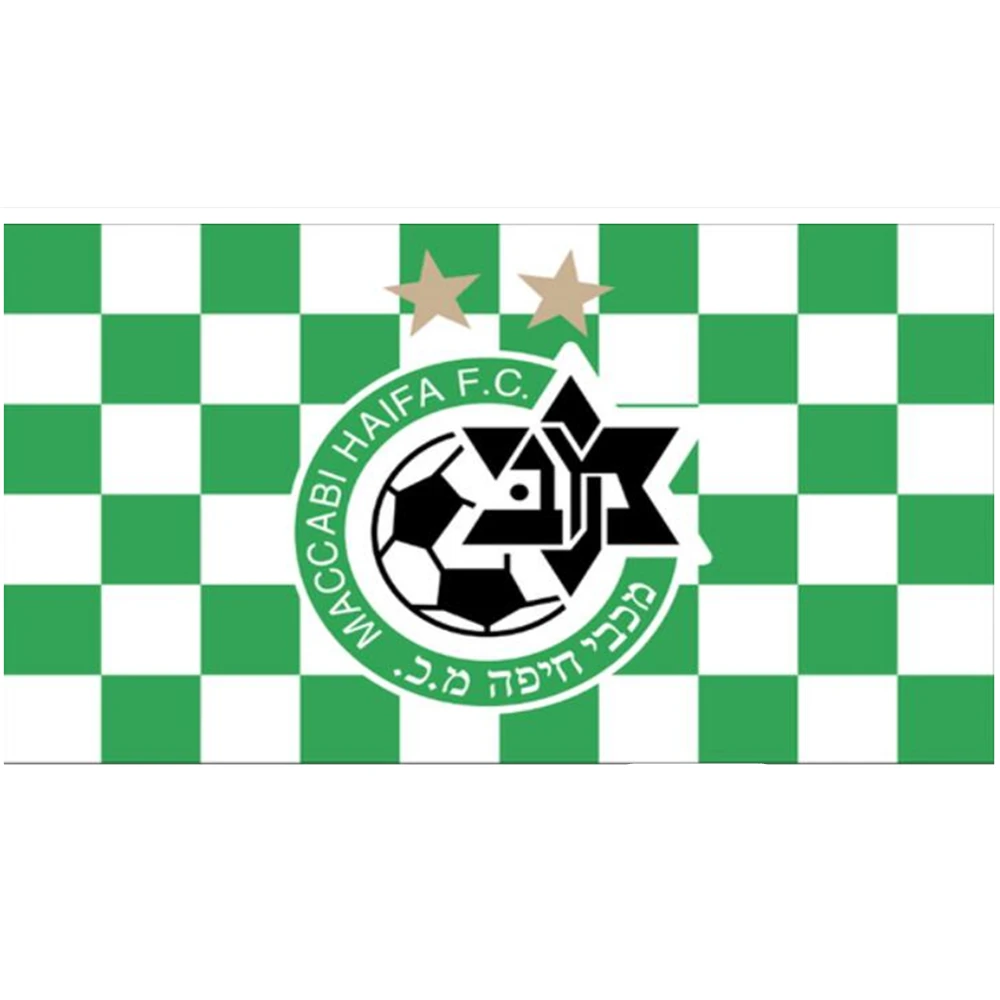 

2x 3ft/3x 5ft/4x6ft Израиль Maccabi Haifa флаг ФК