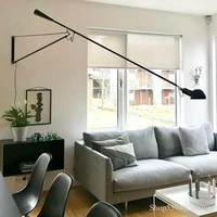 nordic industrial swing long arm wall lamp simple personality creative led study living room dining room bedroom bedside lamp