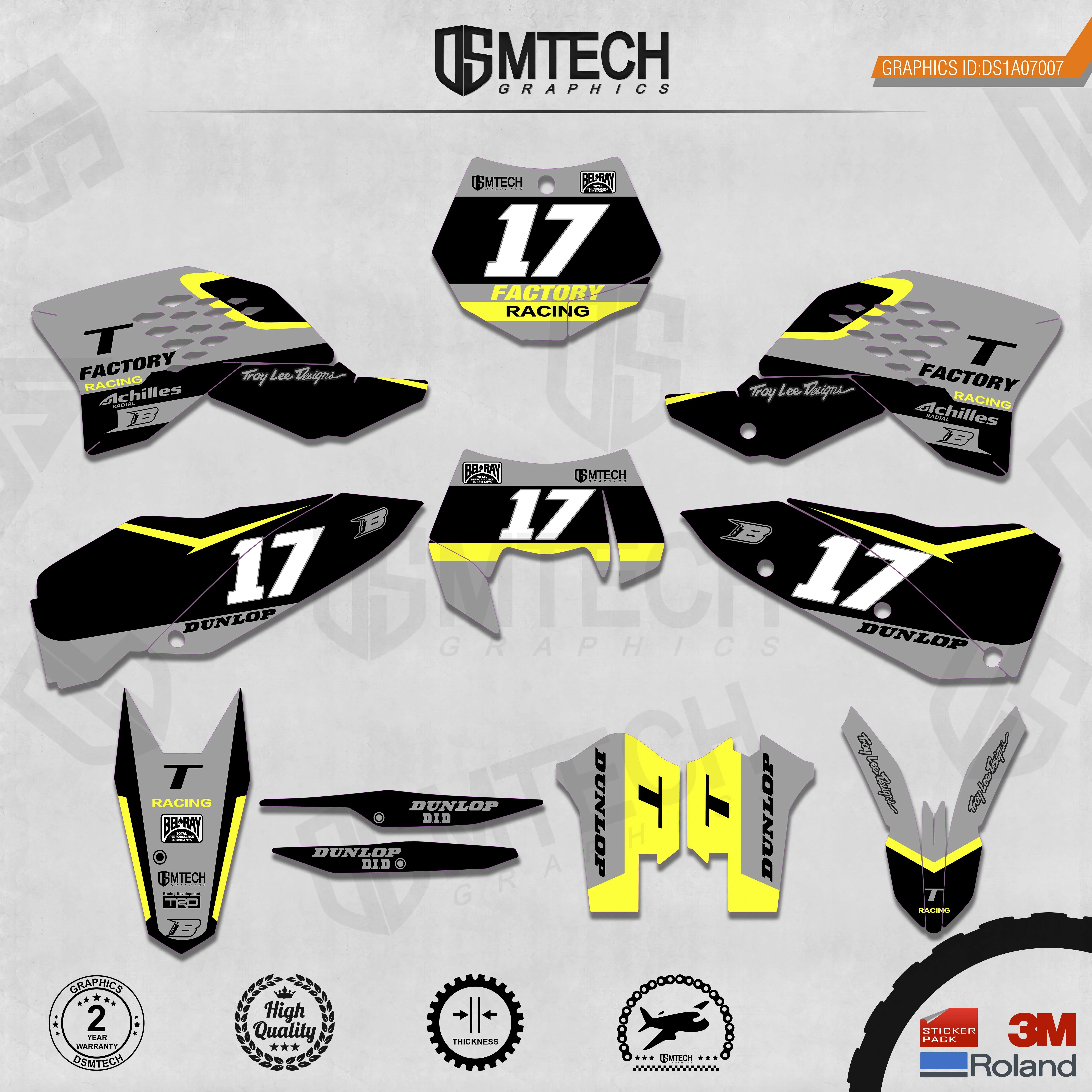 DSMTECH Customized Team Graphics Backgrounds Decals 3M Custom Stickers For 2007-2010 SXF  2008-2011 EXC  007