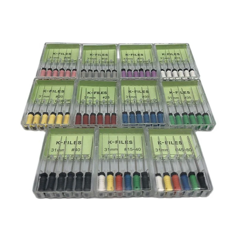 

5 кор./лот стоматологические инструменты Root Cannal Endo K файл 31 мм Нержавеющая сталь эндодонтические инструменты стоматолог стоматология зубны...