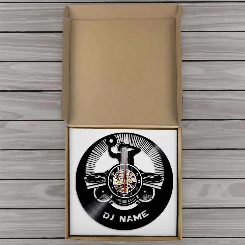 Настенные часы с виниловой пластиной персонализированные дизайнерские