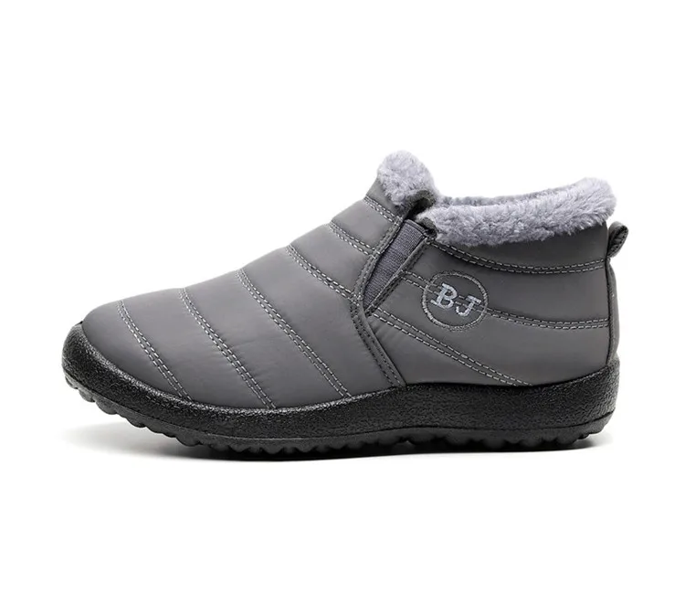 Size35-46; женская зимняя обувь из водонепроницаемого материала; пара зимних ботинок унисекс; Теплые повседневные ботинки на меху с нескользящей подошвой