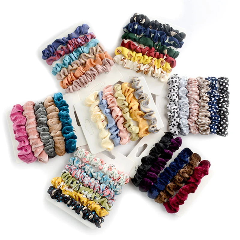 7 видов стилей модные эластичные резинки для волос женские аксессуары девочек