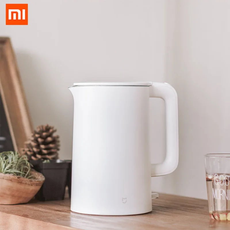 

Чайник электрический Xiaomi Mijia 1,5 л, умный чайник из нержавеющей стали с функцией быстрого горячего закипания, с контролем температуры, защита ...