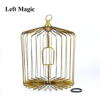 gold steel appearing bird cage large size dove appearing cage stage magic tricks novelties gimmick illusions props comedy